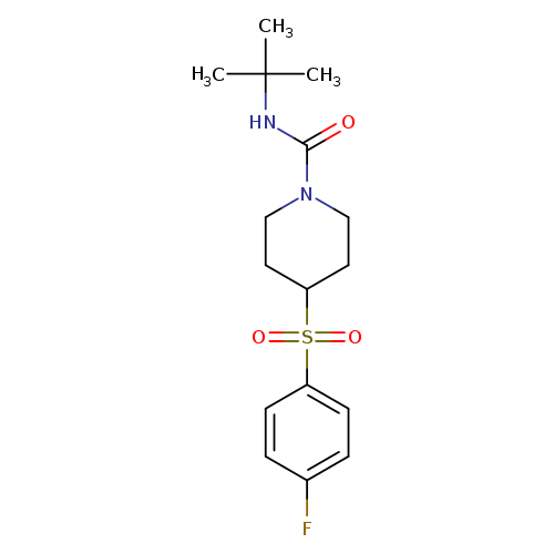 N-tert-butyl-4-(4-fluorobenzenesulfonyl)piperidine-1-carboxamide