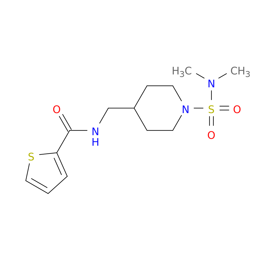 N-{[1-(dimethylsulfamoyl)piperidin-4-yl]methyl}thiophene-2-carboxamide