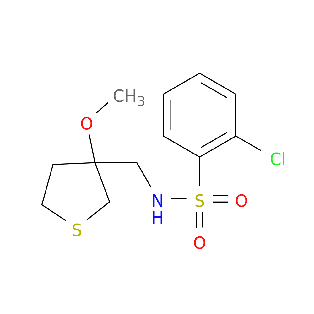 2-chloro-N-[(3-methoxythiolan-3-yl)methyl]benzene-1-sulfonamide