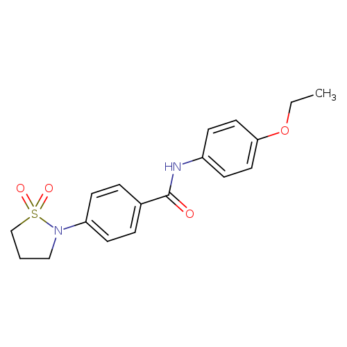 4-(1,1-dioxo-1lambda6,2-thiazolidin-2-yl)-N-(4-ethoxyphenyl)benzamide