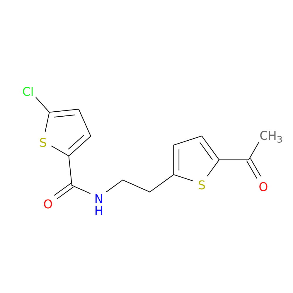 N-[2-(5-acetylthiophen-2-yl)ethyl]-5-chlorothiophene-2-carboxamide