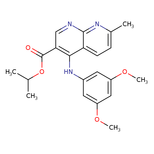 propan-2-yl 4-[(3,5-dimethoxyphenyl)amino]-7-methyl-1,8-naphthyridine-3-carboxylate
