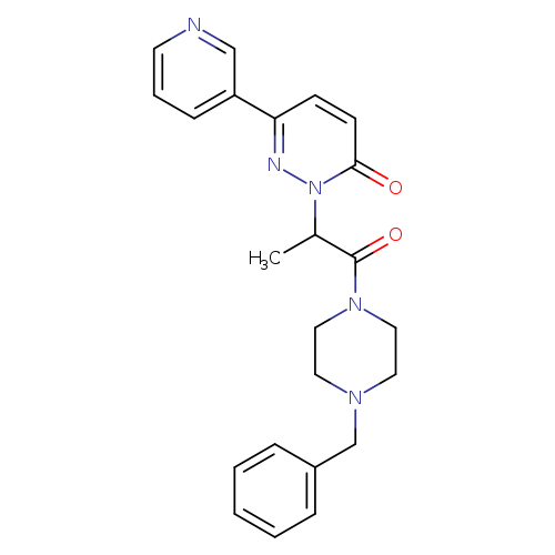2-[1-(4-benzylpiperazin-1-yl)-1-oxopropan-2-yl]-6-(pyridin-3-yl)-2,3-dihydropyridazin-3-one