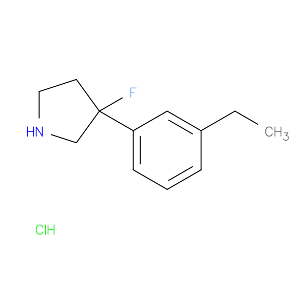 3-(3-ethylphenyl)-3-fluoropyrrolidine hydrochloride