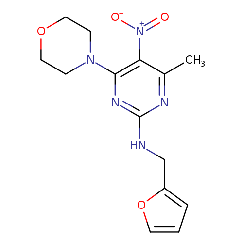 N-[(furan-2-yl)methyl]-4-methyl-6-(morpholin-4-yl)-5-nitropyrimidin-2-amine