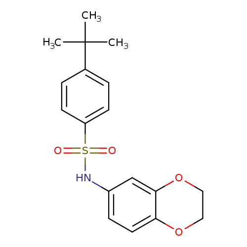 4-tert-butyl-N-(2,3-dihydro-1,4-benzodioxin-6-yl)benzene-1-sulfonamide