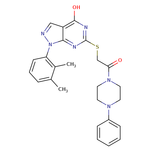 2-{[1-(2,3-dimethylphenyl)-4-hydroxy-1H-pyrazolo[3,4-d]pyrimidin-6-yl]sulfanyl}-1-(4-phenylpiperazin-1-yl)ethan-1-one