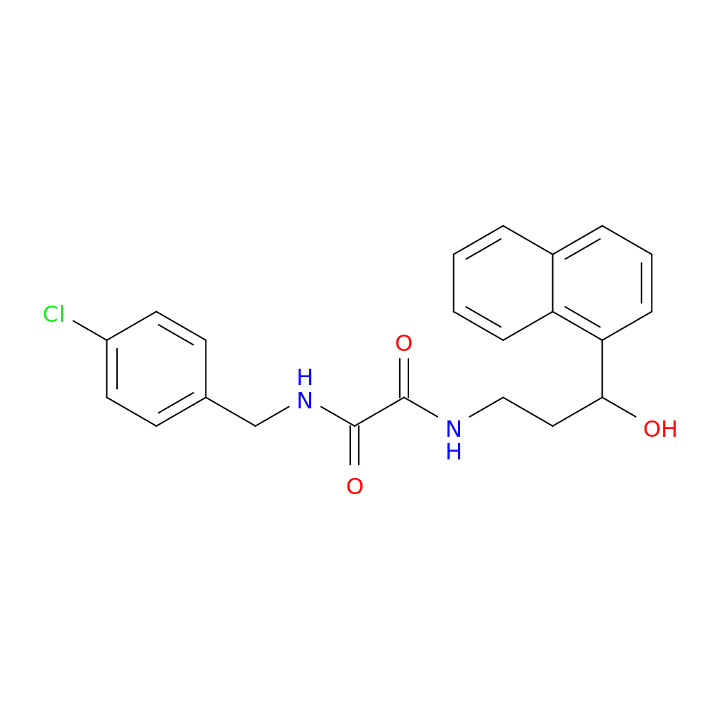 N'-[(4-chlorophenyl)methyl]-N-[3-hydroxy-3-(naphthalen-1-yl)propyl]ethanediamide