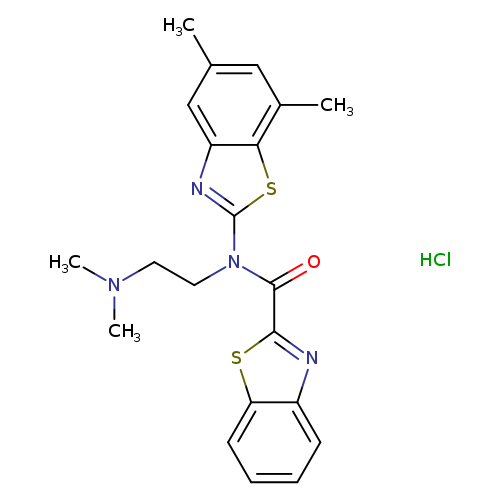 N-(5,7-dimethyl-1,3-benzothiazol-2-yl)-N-[2-(dimethylamino)ethyl]-1,3-benzothiazole-2-carboxamide hydrochloride