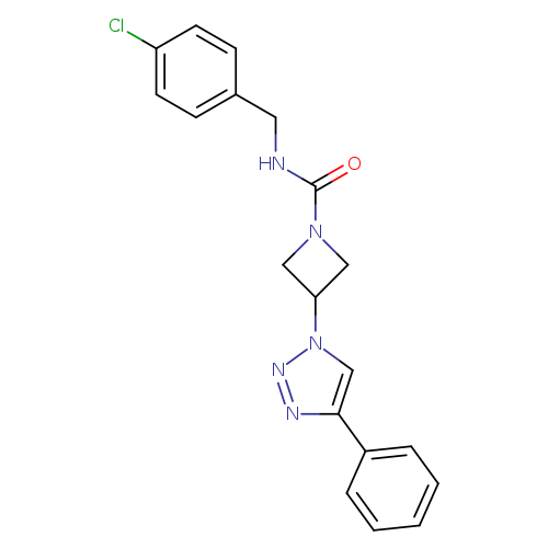 N-[(4-chlorophenyl)methyl]-3-(4-phenyl-1H-1,2,3-triazol-1-yl)azetidine-1-carboxamide