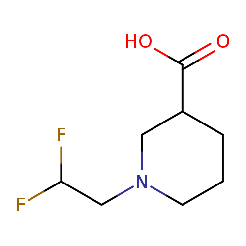 1-(2,2-difluoroethyl)piperidine-3-carboxylic acid