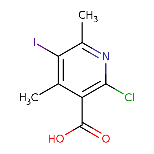 "2-chloro-5-iodo-4,6-dimethylpyridine-3-carboxylic acid"