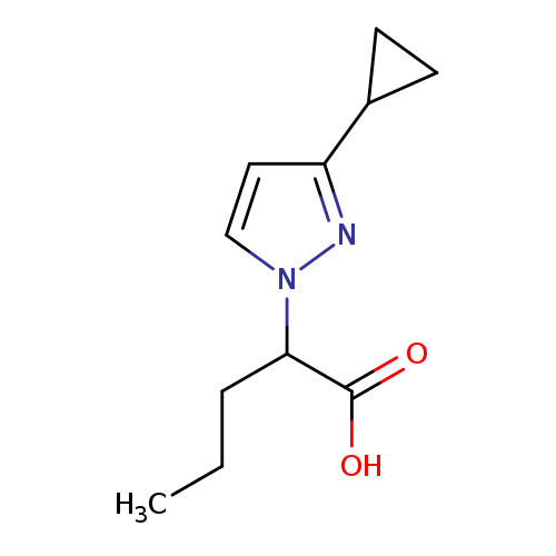 2-(3-cyclopropyl-1H-pyrazol-1-yl)pentanoic acid