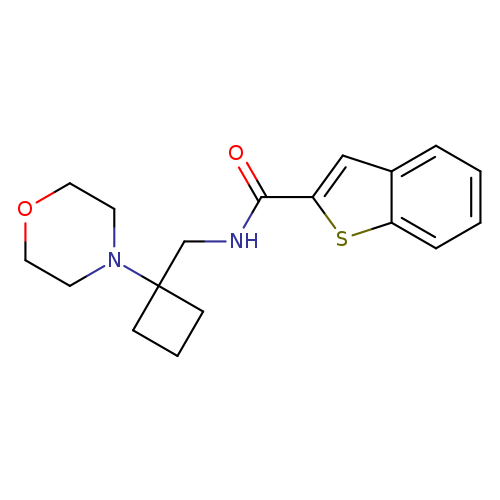 N-{[1-(morpholin-4-yl)cyclobutyl]methyl}-1-benzothiophene-2-carboxamide