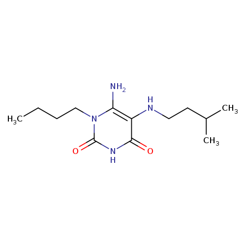 6-amino-1-butyl-5-[(3-methylbutyl)amino]-1,2,3,4-tetrahydropyrimidine-2,4-dione
