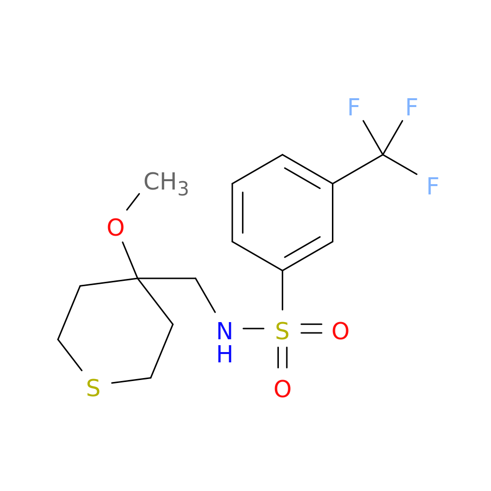 N-[(4-methoxythian-4-yl)methyl]-3-(trifluoromethyl)benzene-1-sulfonamide