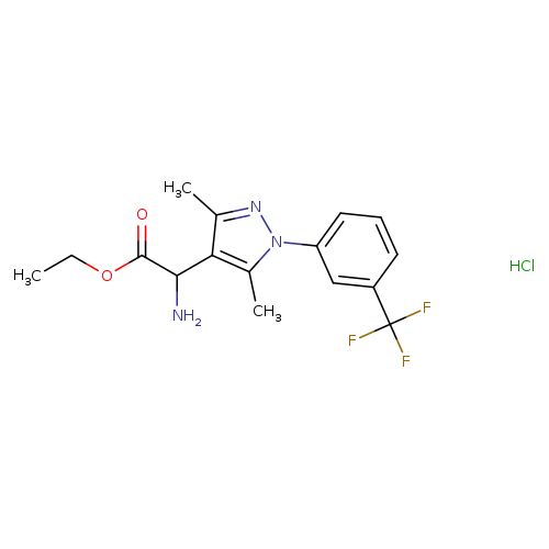 Ethyl amino(3,5-dimethyl-1-[3-(trifluoromethyl)phenyl]-1h-pyrazol-4-yl)acetate hydrochloride