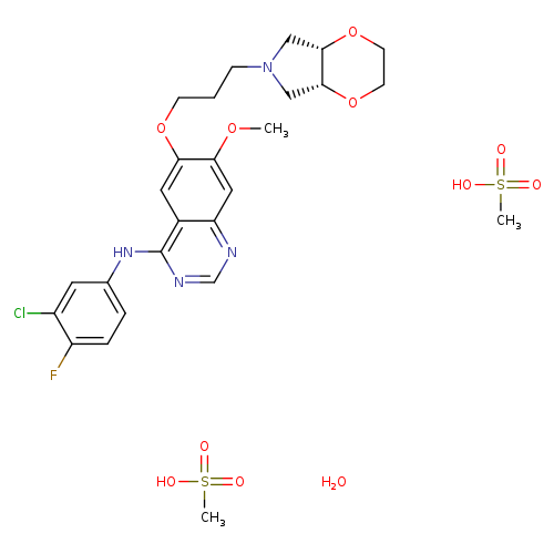 Larotinib mesylate hydrate