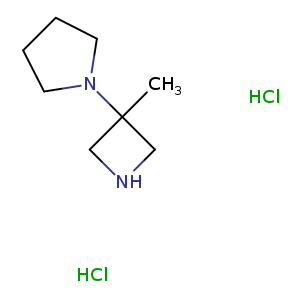 Pyrrolidine, 1-(3-methyl-3-azetidinyl)-, hydrochloride (1:2)