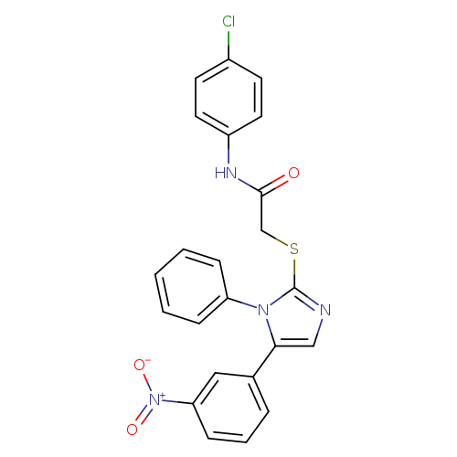 N-(4-chlorophenyl)-2-{[5-(3-nitrophenyl)-1-phenyl-1H-imidazol-2-yl]sulfanyl}acetamide