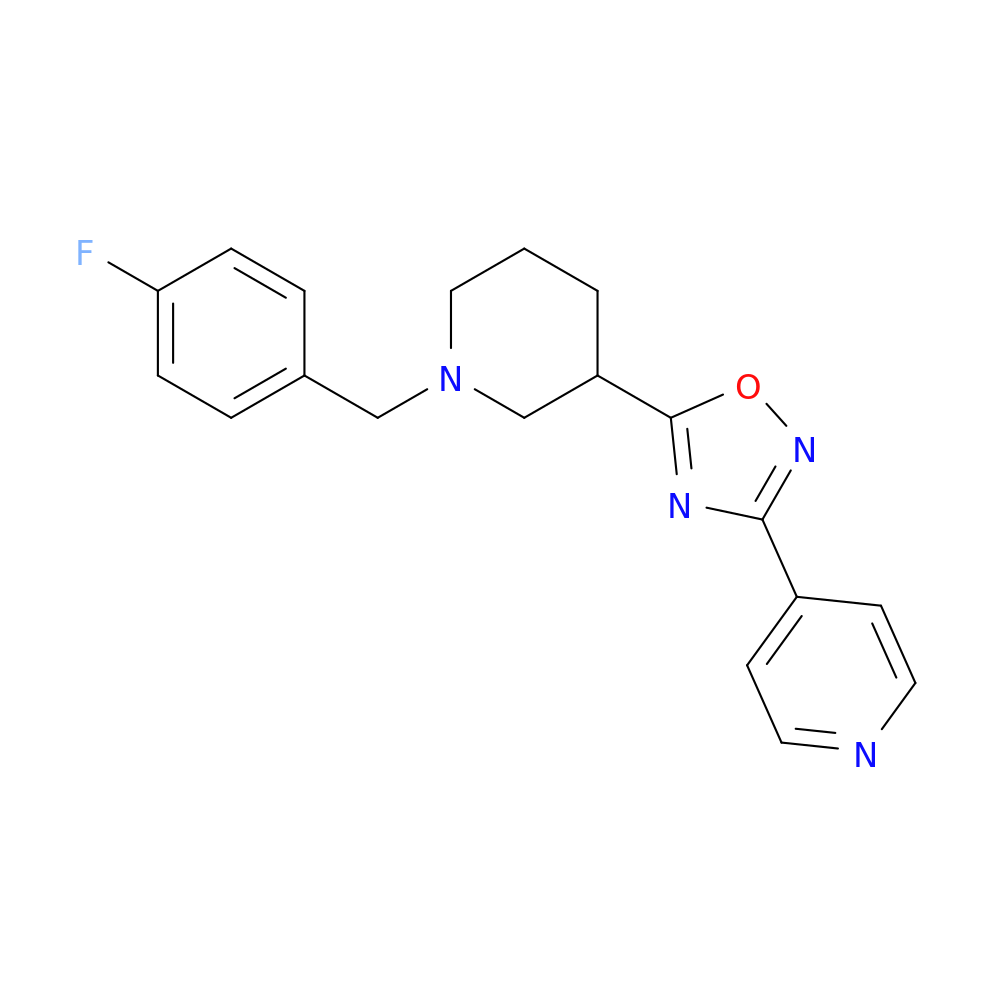 4-(5-{1-[(4-fluorophenyl)methyl]piperidin-3-yl}-1,2,4-oxadiazol-3-yl)pyridine