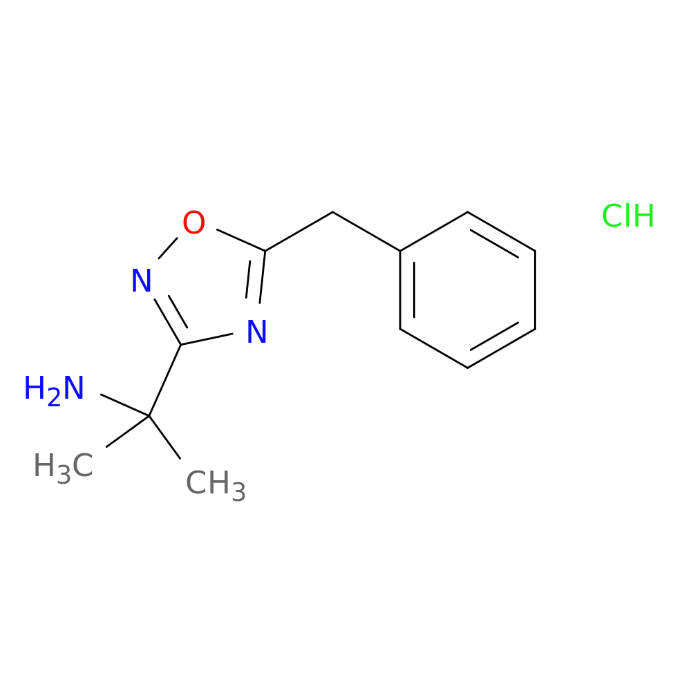 2-(5-benzyl-1,2,4-oxadiazol-3-yl)propan-2-amine hydrochloride