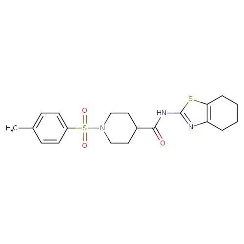 1-(4-methylbenzenesulfonyl)-N-(4,5,6,7-tetrahydro-1,3-benzothiazol-2-yl)piperidine-4-carboxamide