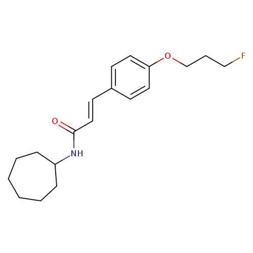 (2E)-N-cycloheptyl-3-[4-(3-fluoropropoxy)phenyl]prop-2-enamide