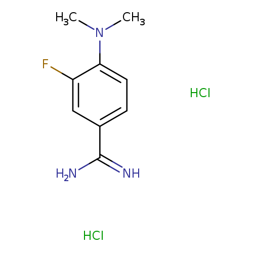 4-(dimethylamino)-3-fluorobenzene-1-carboximidamide dihydrochloride