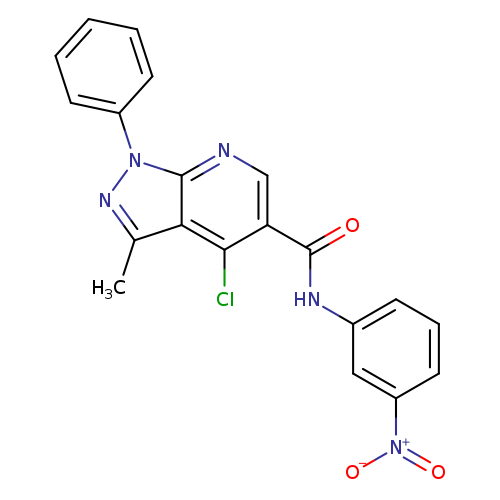 4-chloro-3-methyl-N-(3-nitrophenyl)-1-phenyl-1H-pyrazolo[3,4-b]pyridine-5-carboxamide