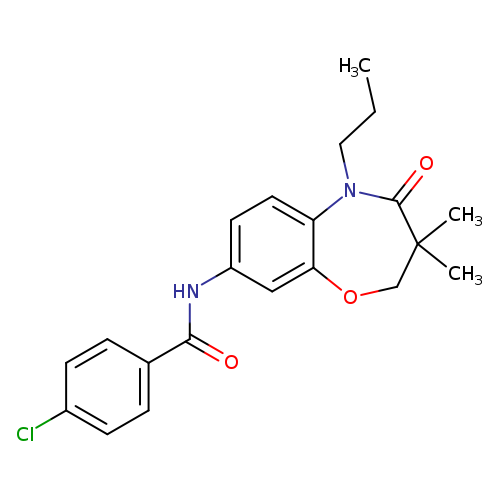 4-chloro-N-(3,3-dimethyl-4-oxo-5-propyl-2,3,4,5-tetrahydro-1,5-benzoxazepin-8-yl)benzamide