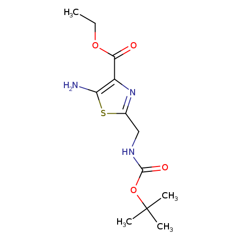ethyl5-amino-2-({[(tert-butoxy)carbonyl]amino}methyl)-1,3-thiazole-4-carboxylate