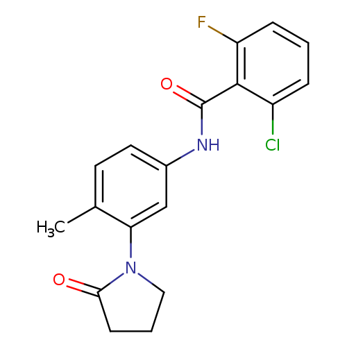 2-chloro-6-fluoro-N-[4-methyl-3-(2-oxopyrrolidin-1-yl)phenyl]benzamide