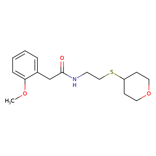 2-(2-methoxyphenyl)-N-[2-(oxan-4-ylsulfanyl)ethyl]acetamide