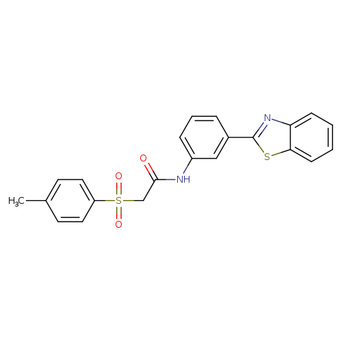 N-[3-(1,3-benzothiazol-2-yl)phenyl]-2-(4-methylbenzenesulfonyl)acetamide