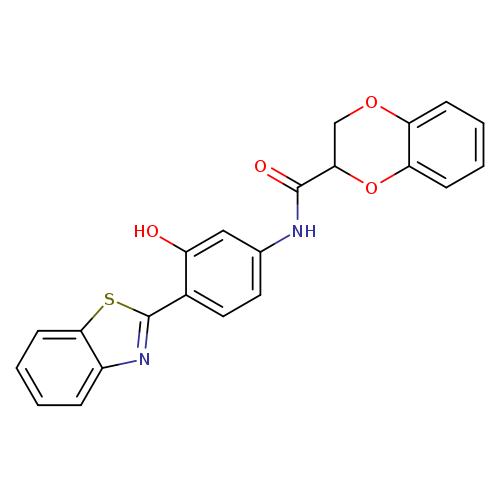 N-[4-(1,3-benzothiazol-2-yl)-3-hydroxyphenyl]-2,3-dihydro-1,4-benzodioxine-2-carboxamide