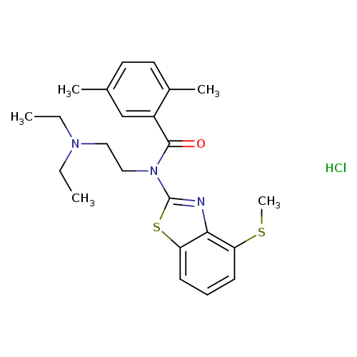 N-[2-(diethylamino)ethyl]-2,5-dimethyl-N-[4-(methylsulfanyl)-1,3-benzothiazol-2-yl]benzamide hydrochloride