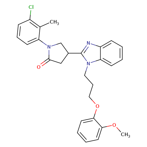 1-(3-chloro-2-methylphenyl)-4-{1-[3-(2-methoxyphenoxy)propyl]-1H-1,3-benzodiazol-2-yl}pyrrolidin-2-one