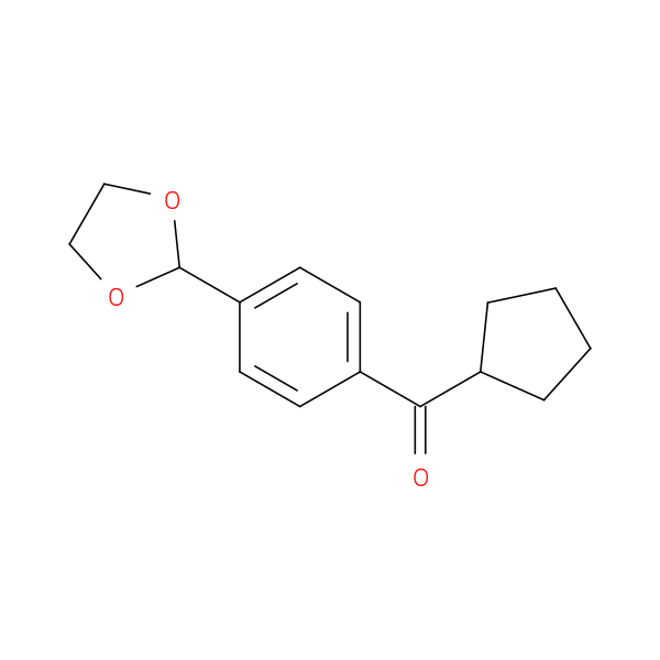 Cyclopentyl 4-(1,3-dioxolan-2-yl)phenyl ketone