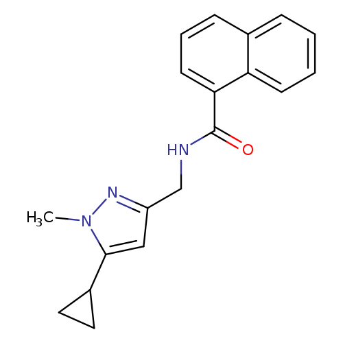 N-[(5-cyclopropyl-1-methyl-1H-pyrazol-3-yl)methyl]naphthalene-1-carboxamide
