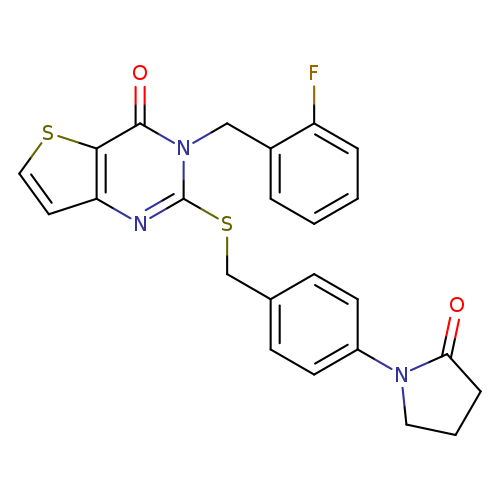 1-{4-[({3-[(2-fluorophenyl)methyl]-4-oxo-3H,4H-thieno[3,2-d]pyrimidin-2-yl}sulfanyl)methyl]phenyl}pyrrolidin-2-one