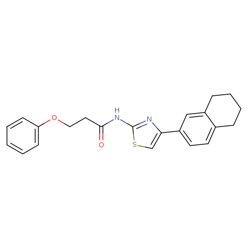 3-phenoxy-N-[4-(5,6,7,8-tetrahydronaphthalen-2-yl)-1,3-thiazol-2-yl]propanamide