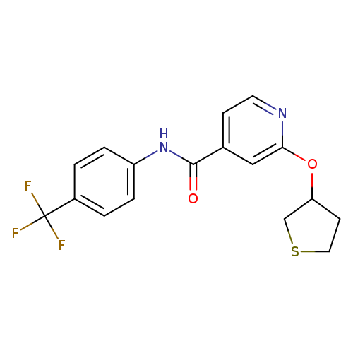 2-(thiolan-3-yloxy)-N-[4-(trifluoromethyl)phenyl]pyridine-4-carboxamide