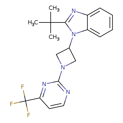 2-tert-butyl-1-{1-[4-(trifluoromethyl)pyrimidin-2-yl]azetidin-3-yl}-1H-1,3-benzodiazole