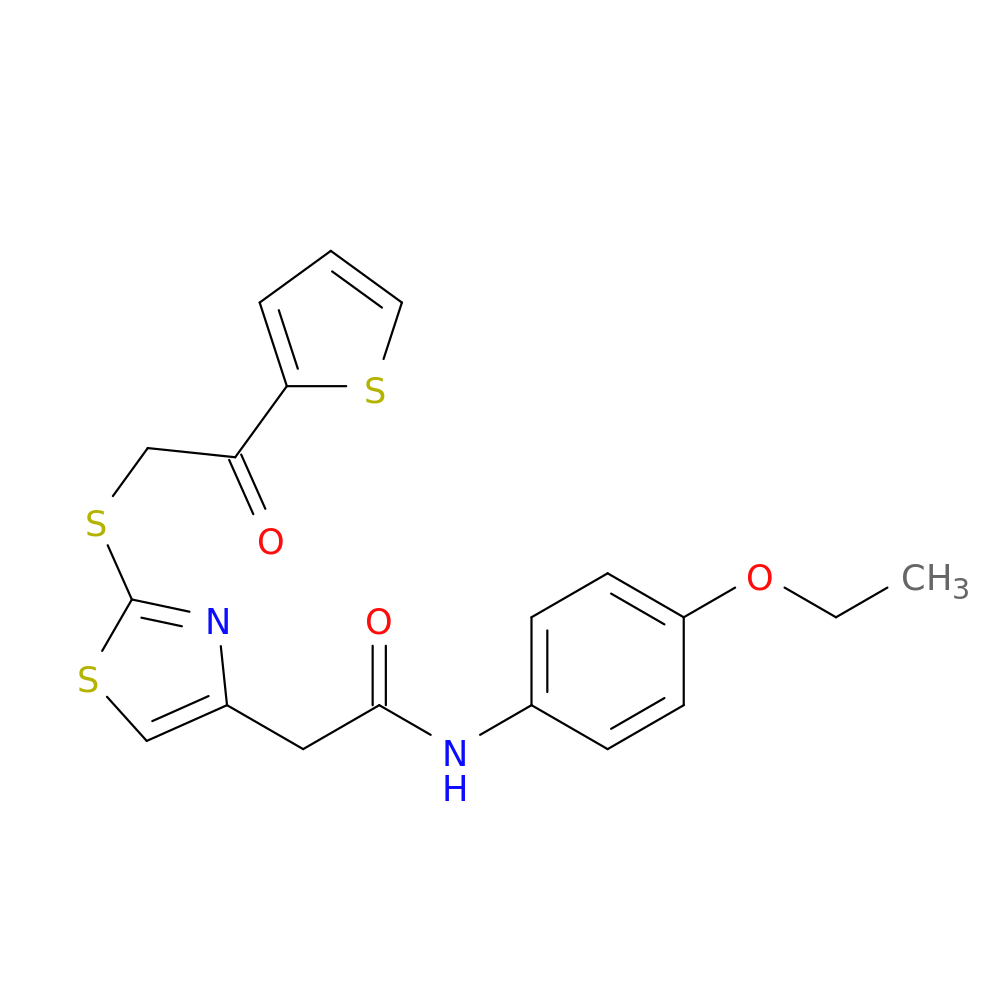 N-(4-ethoxyphenyl)-2-(2-{[2-oxo-2-(thiophen-2-yl)ethyl]sulfanyl}-1,3-thiazol-4-yl)acetamide