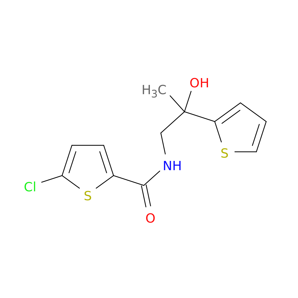 5-chloro-N-[2-hydroxy-2-(thiophen-2-yl)propyl]thiophene-2-carboxamide