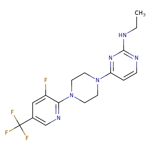 N-ethyl-4-{4-[3-fluoro-5-(trifluoromethyl)pyridin-2-yl]piperazin-1-yl}pyrimidin-2-amine
