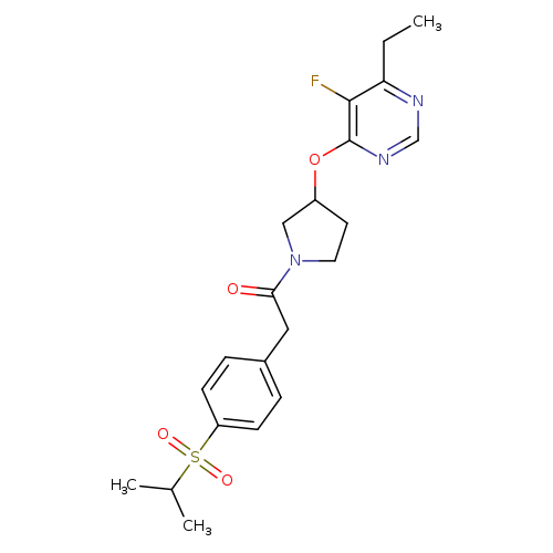 1-{3-[(6-ethyl-5-fluoropyrimidin-4-yl)oxy]pyrrolidin-1-yl}-2-[4-(propane-2-sulfonyl)phenyl]ethan-1-one