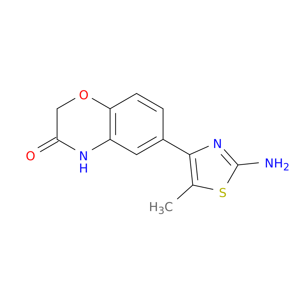 6-(2-amino-5-methyl-1,3-thiazol-4-yl)-3,4-dihydro-2H-1,4-benzoxazin-3-one