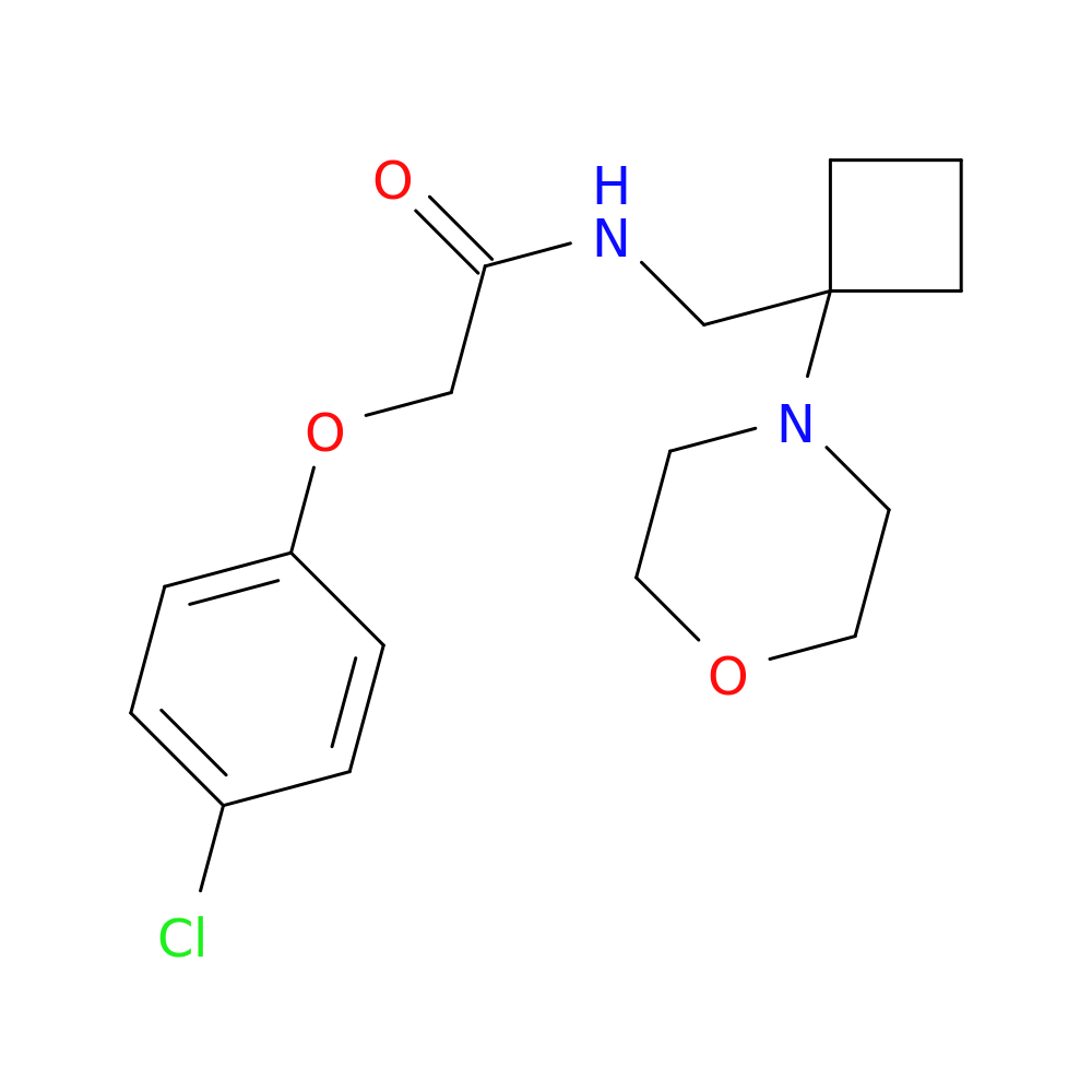 2-(4-chlorophenoxy)-N-{[1-(morpholin-4-yl)cyclobutyl]methyl}acetamide